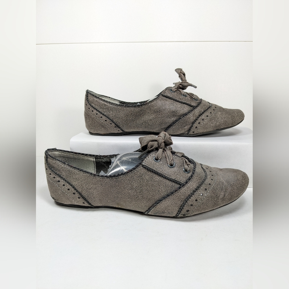 Not Rated Love Generation grey oxfords with ribbon laces